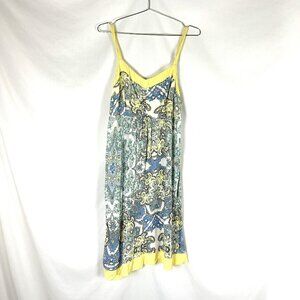 Soma Slip Knit Night Gown Boho Print M